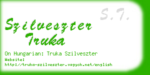 szilveszter truka business card